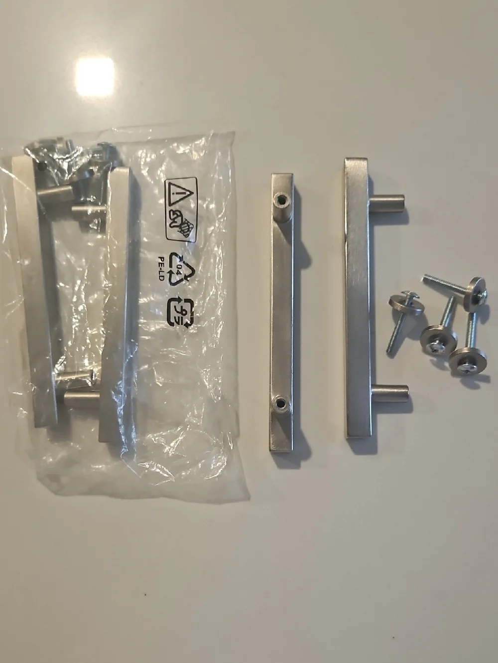 IKEA Modern Brushed Silver Cabinet Pulls